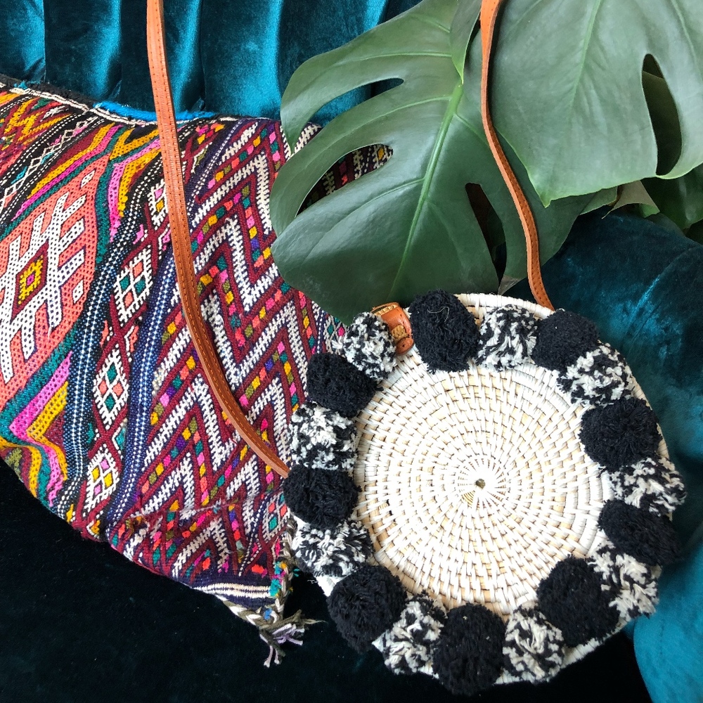 Cross body Wicker Bag